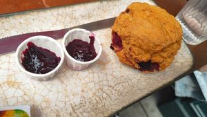 Vegan scone at Keoghs Cafe in Dublin