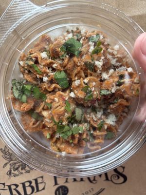 garlic mushroom pasta salad! at Erbe Farms in St Charles