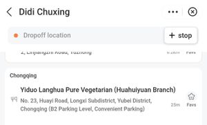 Address for DiDi  at A Wave Pure Vegetarian Food (Flower Garden Store) 一朵浪花  纯净素食(花卉园店) in Chongqing