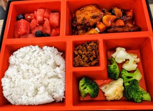 Vegan rice set at Xuan Vege Cafe -瑄緣 in Kuching