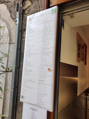 Menu at Glacier Terre adélice Annecy in Annecy