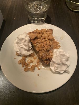 Apple crumble with coconut whipped cream  at Bardō - Guelph in Guelph