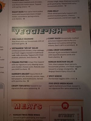 Menu  at Hawkers in Dallas