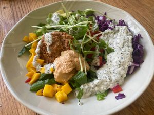 Raw taco salad at Raw Living Kitchen in Waynesville