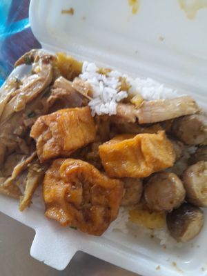 My take away com chay 40,000 Dong at Pogoda Tree Vegan Restaurant in Ho Chi Minh City