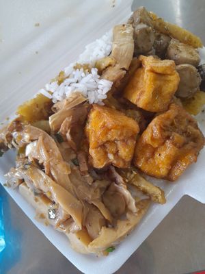 My take away vegan food at Pogoda Tree Vegan Restaurant in Ho Chi Minh City