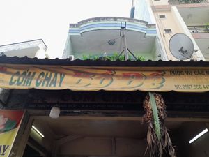 The building. Looks worn down at Pogoda Tree Vegan Restaurant in Ho Chi Minh City