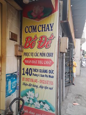 Sign outside at Pogoda Tree Vegan Restaurant in Ho Chi Minh City