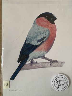 Handmade sustainable print   at Folks Cafe in Edinburgh