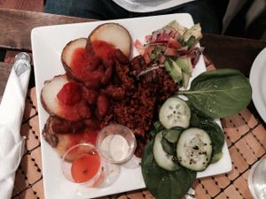 Vegan chorizo! at Tea NJ in Jersey City