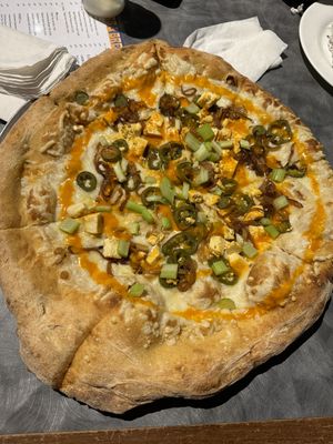 Pollo Seguro pizzaa  at Mellow Mushroom in Mckinney