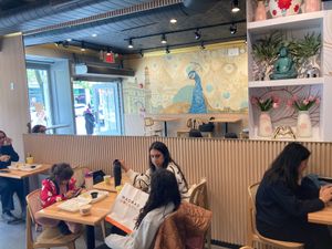 Inside seating at Madras dosa Co  in New York City