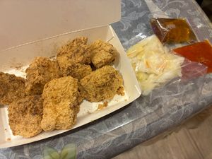 Glorious stinky tofu (small) at Húshūo Bādào Stinky Tofu - 胡說八道酵素臭豆腐 in Kaohsiung