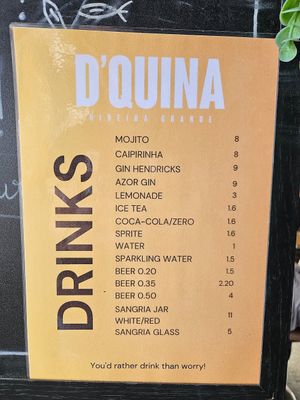 Drinks at D'Quina in Ribeira Grande