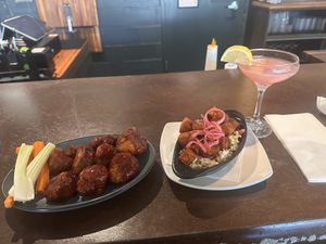 Cauliflower (on left), Tofu (on right) & Cosmo  at Vibrissa Beer  in Winchester