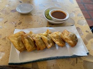Fried dumplings at Sir Si Pha in Kampong Cham
