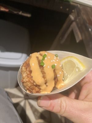 Vegan crab cakes were amazing   at Verde in Virginia Beach