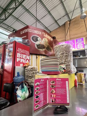 Go into main entrance to market and turn right, before the exit turn left and there it is! Super friendly staff!  at Comedor Laurita in Oaxaca