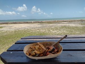 Heavenly lunch w a great view at Vegan Bites in Belize City