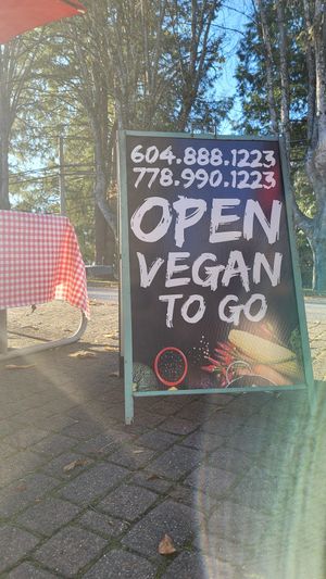 Nice patio at Veggie Bob's Kitchen in Fort Langley