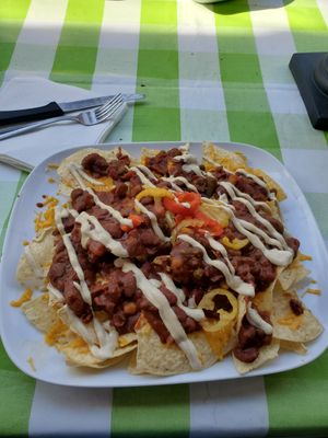 Naughty nachos 😋 at Veggie Bob's Kitchen in Fort Langley