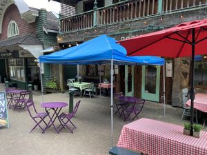 Fun looking place with indoor/outdoor dining at Veggie Bob's Kitchen in Fort Langley