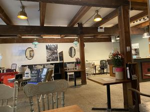 Pay at the counter, bring to the table  at Veggie Bob's Kitchen in Fort Langley