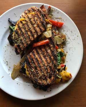 Portobello pear sandwich  at Veggie Bob's Kitchen in Fort Langley