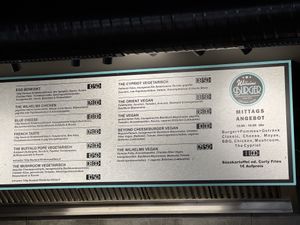 Menu (complete).  at Wilhelms Burger in Berlin