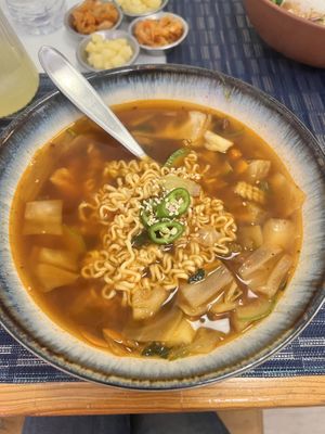 Ramion sin huevos (lo veno con carne de soya)  at Dururu Korean Restaurant & Homemade Bakery in Oaxaca
