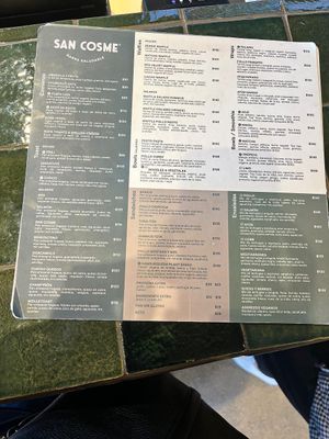 Menu   at San Cosme Barra Saludable - The Hub in Queretaro
