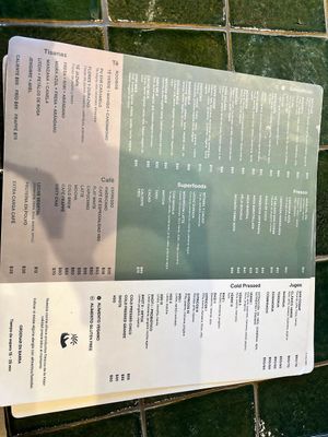 Menú de bebidas   at San Cosme Barra Saludable - The Hub in Queretaro