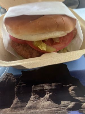 Cajun Fish Burger  at Veggie Grill by Next Level in Carlsbad