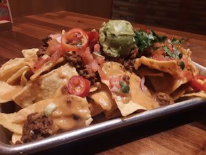 Nachos (w/o beans or cholula cream) at Veggie Grill by Next Level in Carlsbad