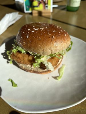 Chicken burger  at Veggie Grill by Next Level in Carlsbad