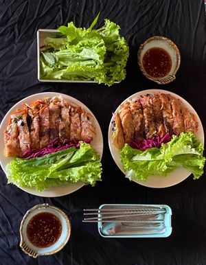 Vegan Vietnam pancake at Okini Kitchen @ VegAn Home Khánh Sơn in To Hap