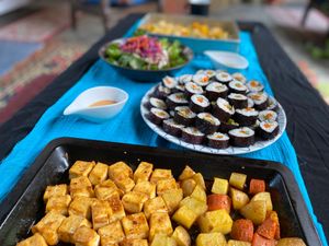 Vegan Sushi and roasted  at Okini Kitchen @ VegAn Home Khánh Sơn in To Hap