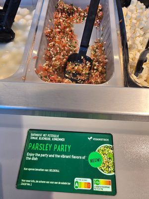 Vegan label at Picadeli - Esso Groot-Bijgaarden Noord in Dilbeek