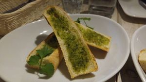 vegan garlic bread at AIN SOPH.Soar in Tokyo