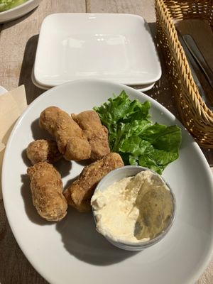 Karaage Portion size is actually huge, we just ate a bunch before the photo was taken at AIN SOPH.Soar in Tokyo