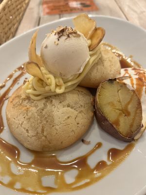 Delicious Japanese sweet potato pancakes #Veganuary at AIN SOPH.Soar in Tokyo