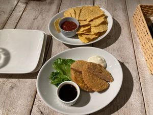 Cutlet and corn chips  at AIN SOPH.Soar in Tokyo