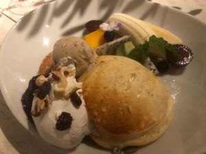 Vegan pancakes, yum!! at AIN SOPH.Soar in Tokyo