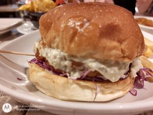 Seitan burger! at AIN SOPH.Soar in Tokyo
