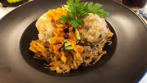 Tiroler Knödel (vegan) at Traditionsgasthof Weissbacher in Wildschonau