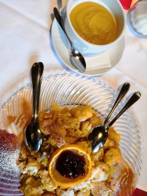 Kaiserschmarrn mit Apfelmus at Traditionsgasthof Weissbacher in Wildschonau