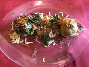 Knödeltris vegan  at Traditionsgasthof Weissbacher in Wildschonau