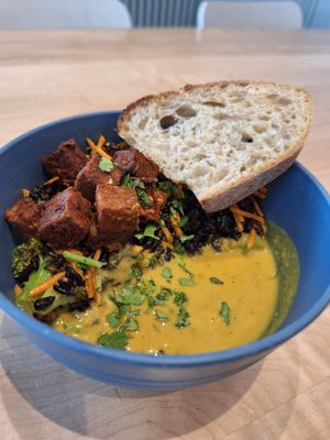 Small Thai bowl with tempeh at Forage Kitchen in Sun Prairie