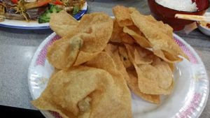 Fried wonton...maybe more filling is even better.. at Happy Veggie House in Calgary