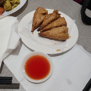 Yummy. Would have cut it into small pieces n eat w fried rice.  at Happy Veggie House in Calgary